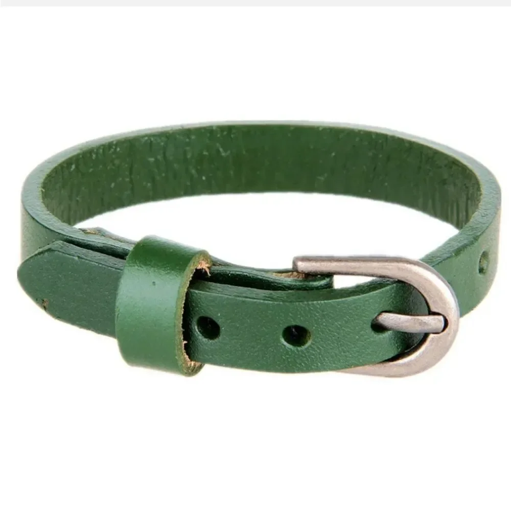 Women Wrist Strap Buckle Leather Bracelet Friendship Bracelet Punk Bangle US